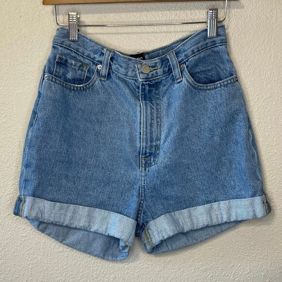 BDG Urban Outfitters Rolled Classic Mom High Rise Denim Shorts Size 27 Summer - Picture 12 of 12
